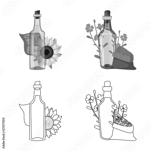 Vector design of healthy  and vegetable  symbol. Collection of healthy  and agriculture stock vector illustration.