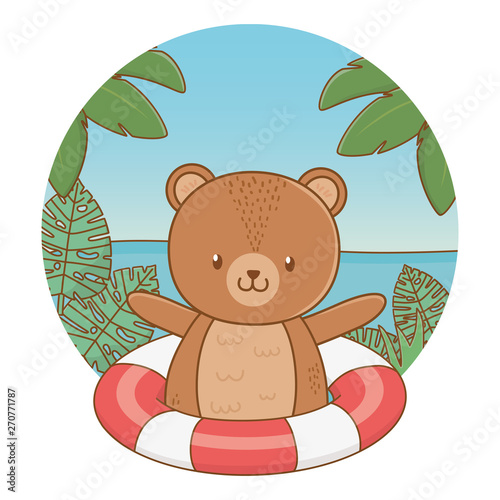 cute animal enjoying summer vacations