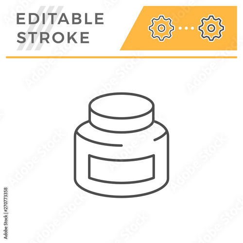 Jar editable stroke line icon