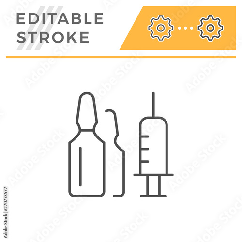 Ampoule editable stroke line icon