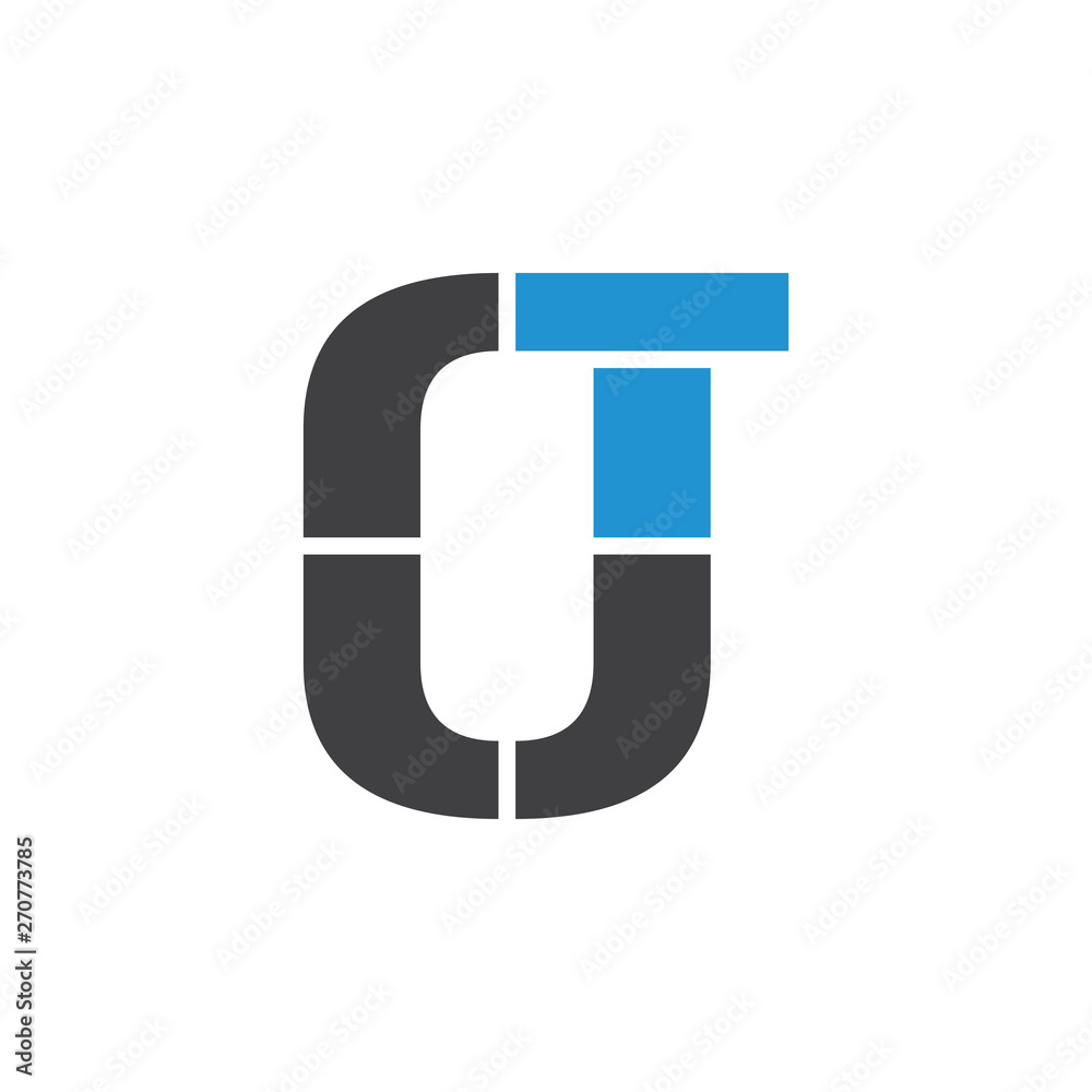 letter ot symbol geometric logo vector letter ot symbol geometric logo vector