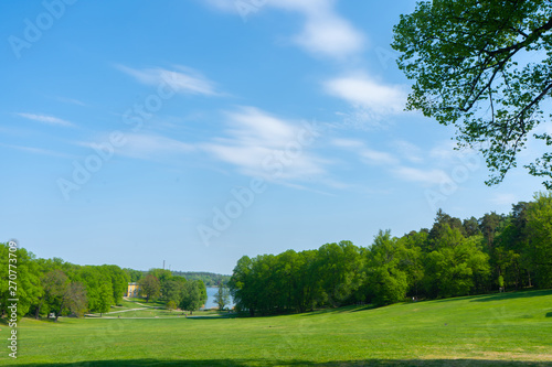 landscape in stockhoms park. summer day