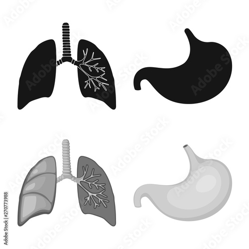 Vector illustration of biology and scientific logo. Set of biology and laboratory vector icon for stock.