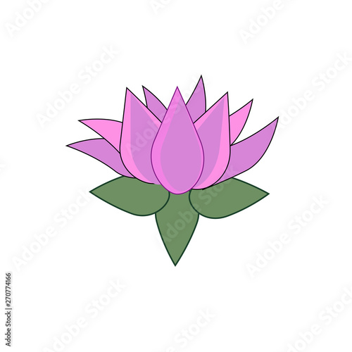 Pink lotus flower as a separate design element
