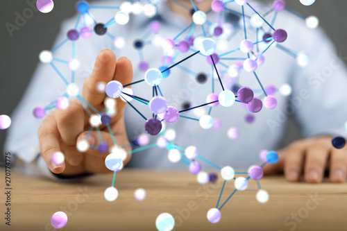 Cuadro en lienzo digital network