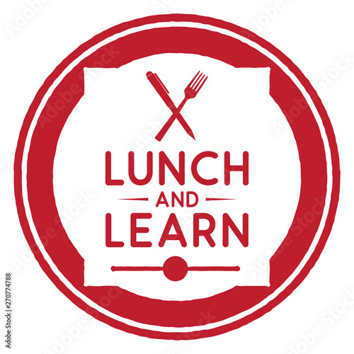 Lunch and Learn, Vector Stamp.