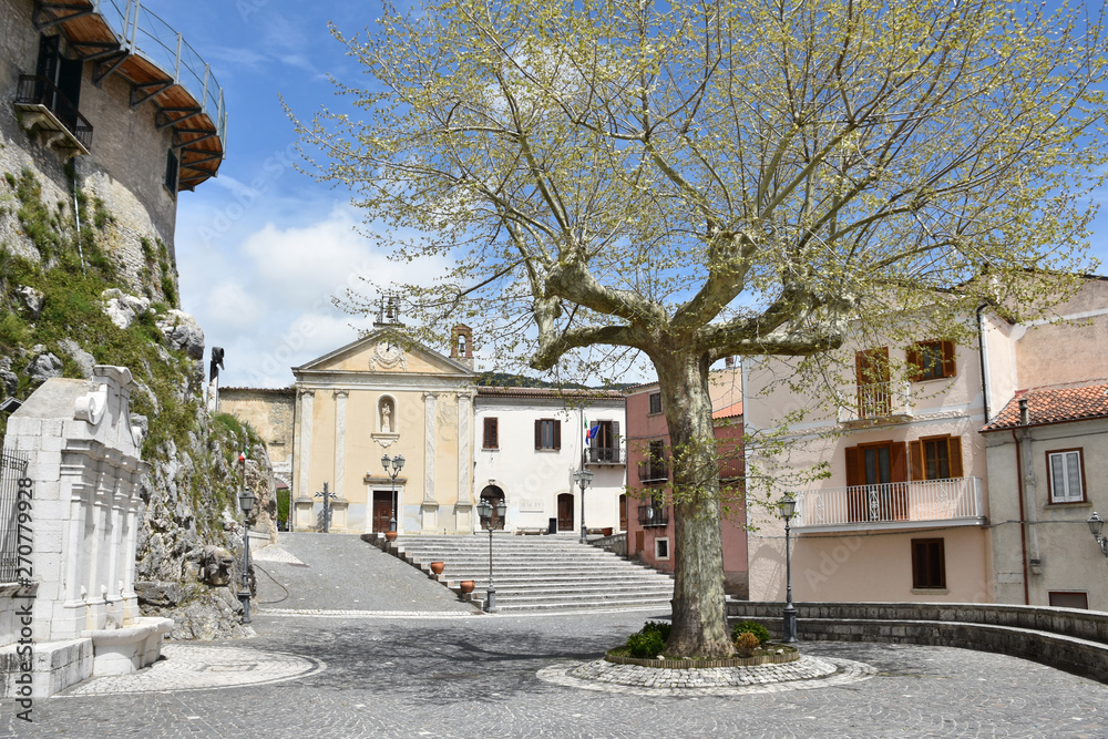 The square of the small town of Macchiagodena, in southern Italy