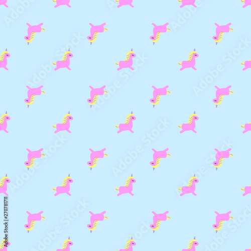seamless pattern with cute unicorns
