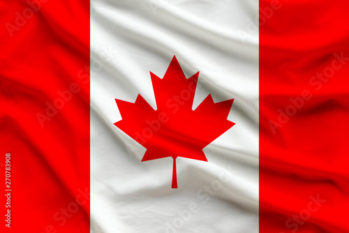 silk national flag of Canada