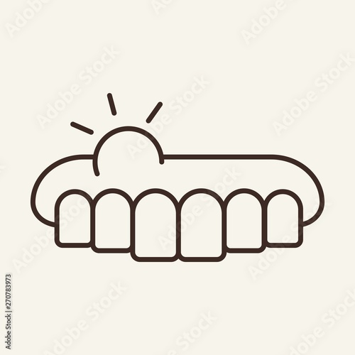 Abscess line icon. Teeth, gum boil, ache. Stomatology concept. Vector illustration can be used for topics like clinic, dentist, urgent help