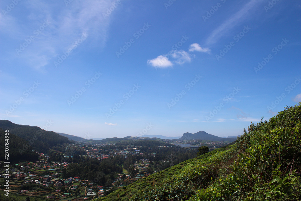 Fototapeta premium Nuwara Eliya - Looking down from the surrounding hills - Sri Lanka 