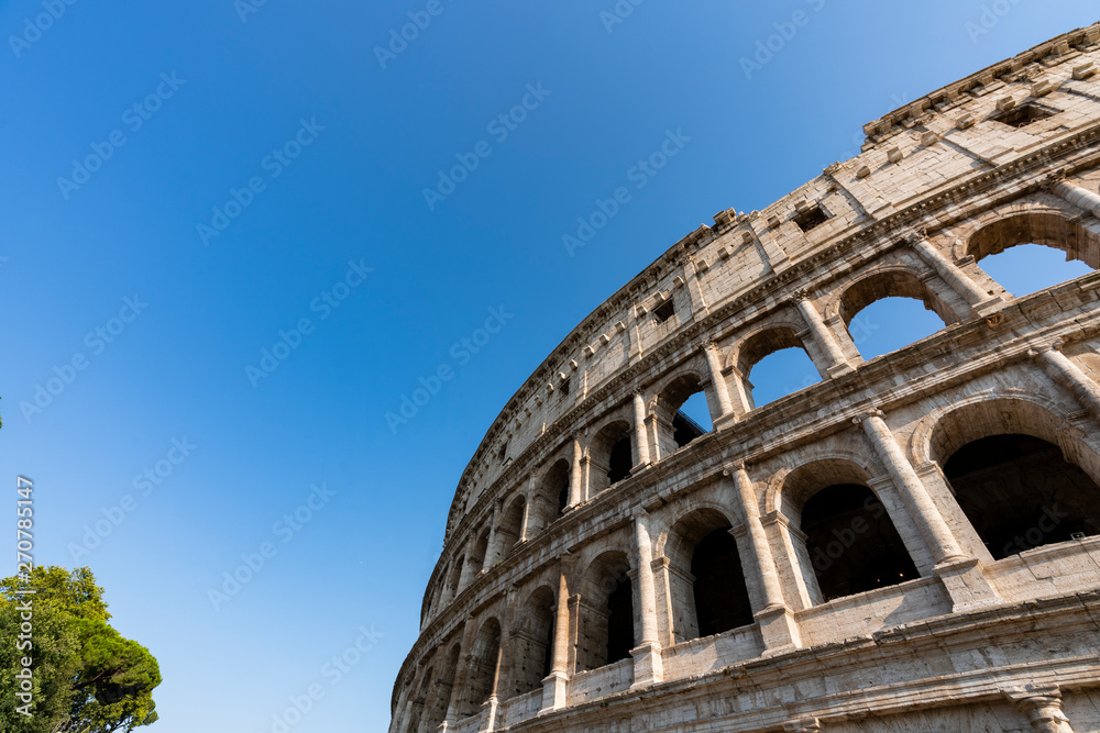 photograph of the colosseum in Rome on a beautiful sunny day
