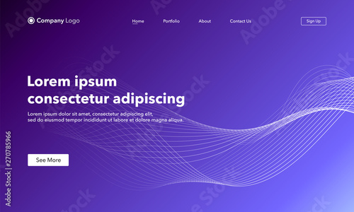 Asbtract background website Landing Page. Template for websites, or apps. Modern design. Abstract vector style.