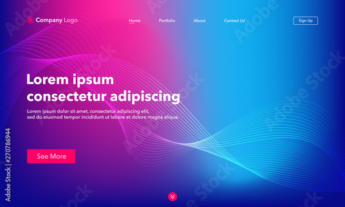 Asbtract background website Landing Page. Template for websites, or apps. Modern design. Abstract vector style.