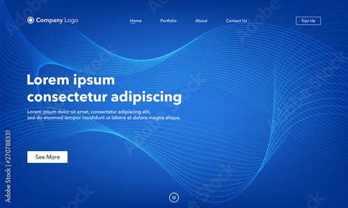 Asbtract background website Landing Page. Template for websites, or apps. Modern design. Abstract vector style.