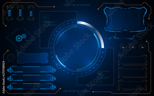 hud ui template virtual system interface sci fi concept