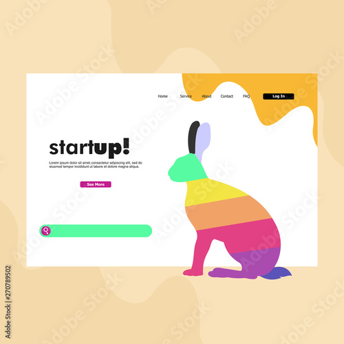 Rabbit Logo Template, can use for landing page, template, ui, web, mobile app, poster, banner, flyer, stickers. EPS 10