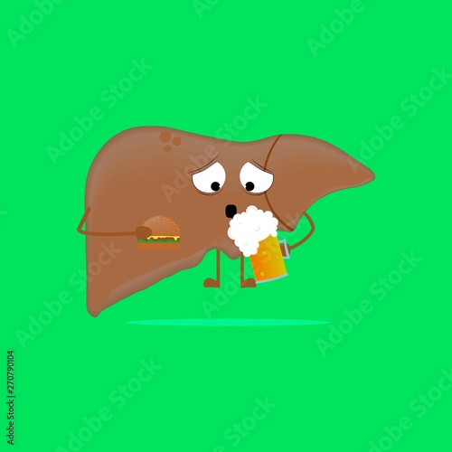 Liver sick.