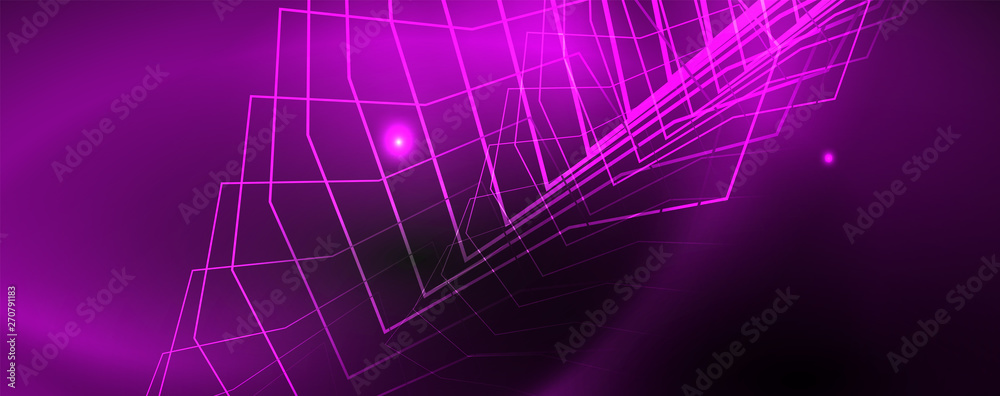 Shiny neon techno template. Neon lines background, 80s style laser rays Shiny neon techno template. Neon lines background, 80s style laser rays