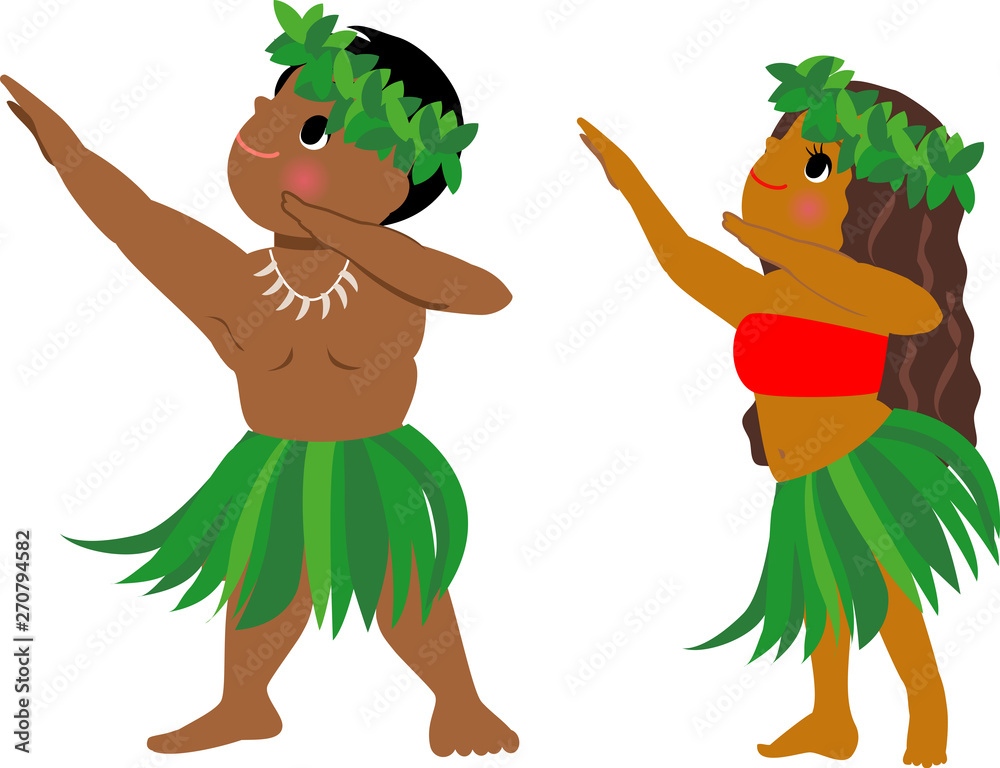 フラダンスを踊る男女 Stock ベクター Adobe Stock フラダンスを踊る男女 Stock ベクター Adobe Stock