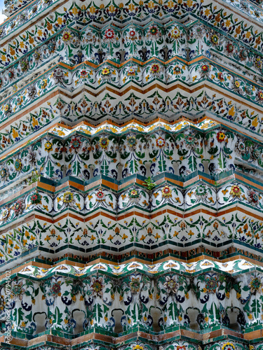 Deatail of the Central Pagoda at Wat Arun - the Temple of Dawn in Bangkok photo