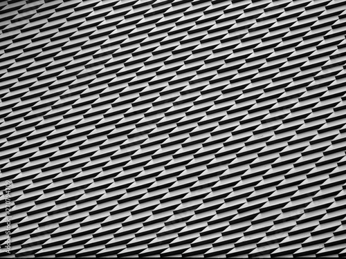 abstract black and white tile roof pattern
