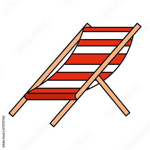 beach chair stripes relax icon