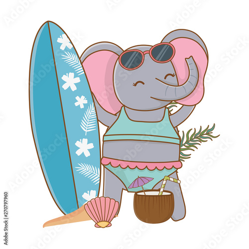 cute animal enjoying summer vacations