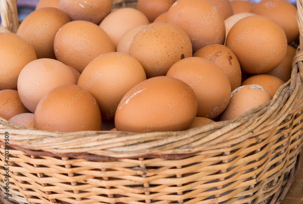 Background of fresh domestic eggs. Organic food Background of fresh domestic eggs. Organic food