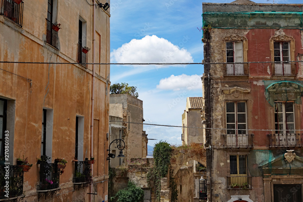 Sardinien Cagliari Alte Fassaden