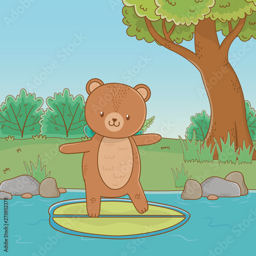 cute animal enjoying summer vacations