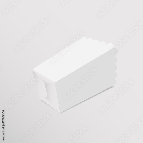 Blank paper popcorn box mock up .