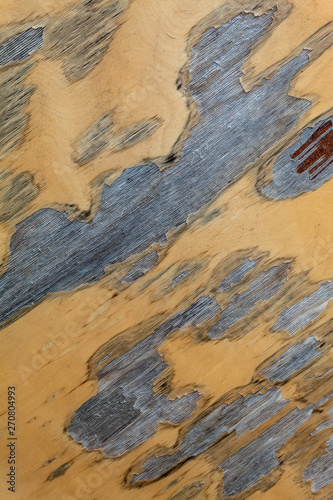 Old Weathered Yellowish Damaged Wood Texture 