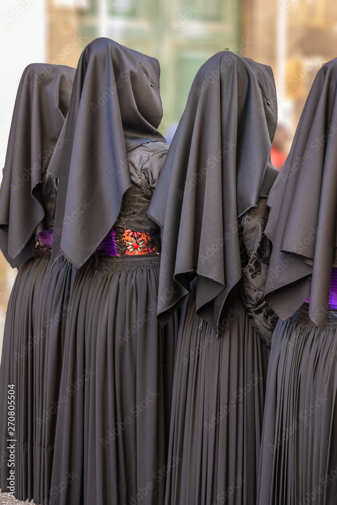 Fascinating beauty of the traditional sardinian costumes, still worn in villages across the island. Sardinia, Italy. Fascinating beauty of the traditional sardinian costumes, still worn in villages across the island. Sardinia, Italy.