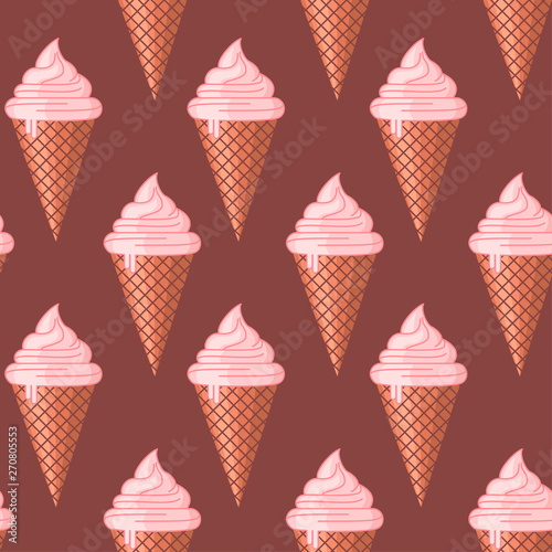 Seamless pattern icons. Bakery texture. Colored icon. In trendy flat style isolated on white background. Vector illustration.