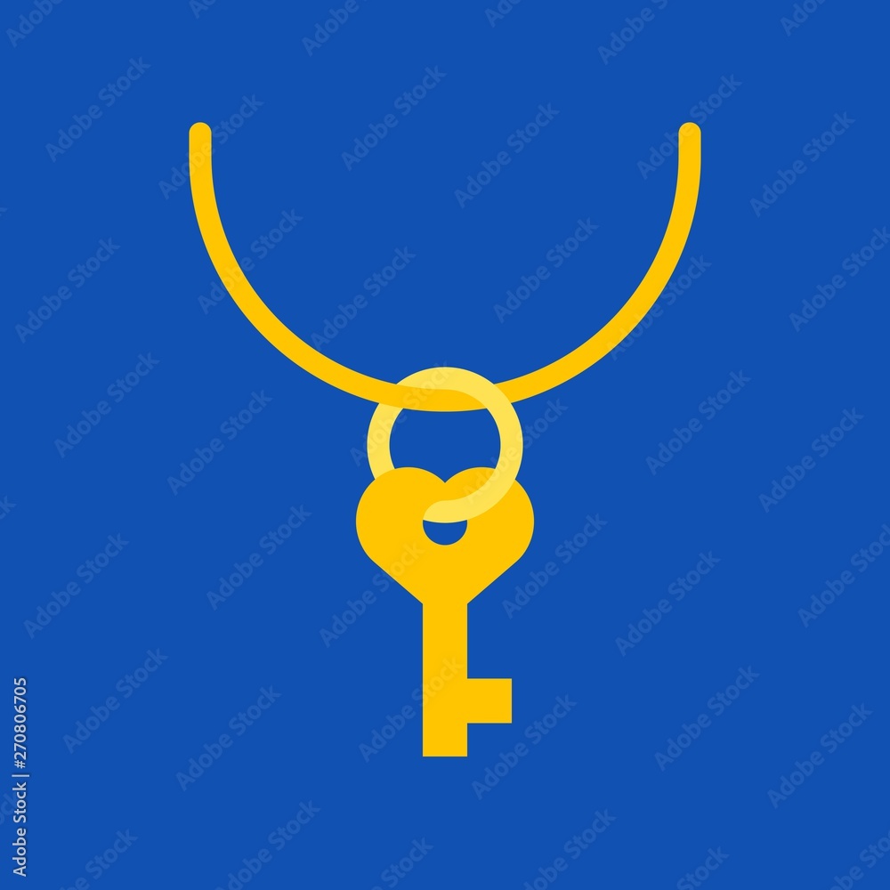 Necklace vector illustration, Isolated flat style icon Necklace vector illustration, Isolated flat style icon