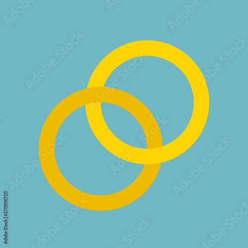 Rings vector illustration, Isolated flat style icon