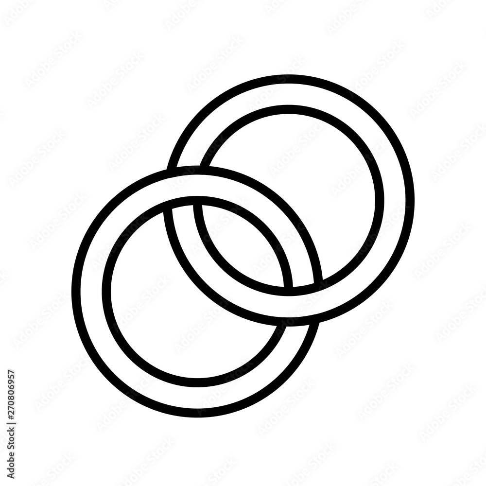 Rings vector illustration, Isolated line style icon Rings vector illustration, Isolated line style icon