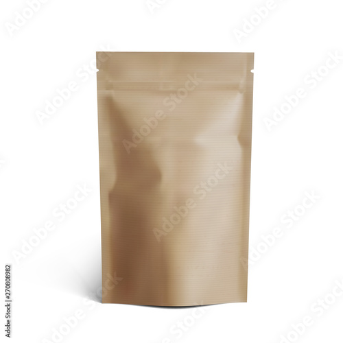 Blank Luxury Brown Craft Cardboard Paper Bag For Branding