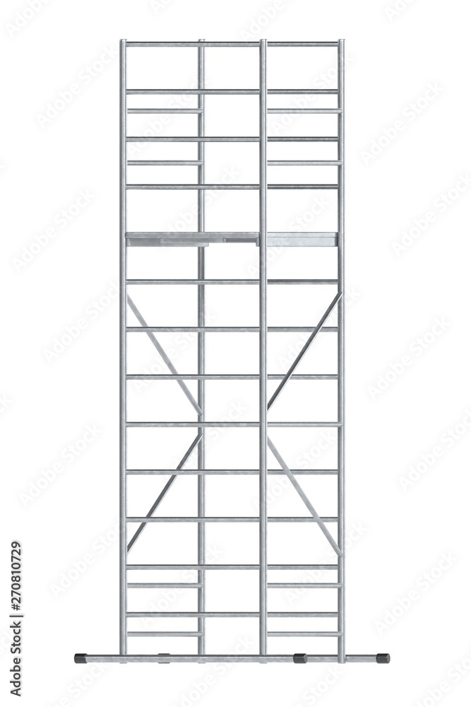 Realistic 3D Render of Metal Scaffolding
