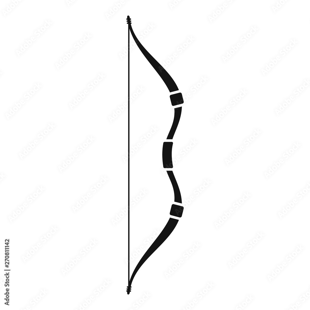Ancient bow icon. Simple illustration of ancient bow vector icon for web design isolated on white background