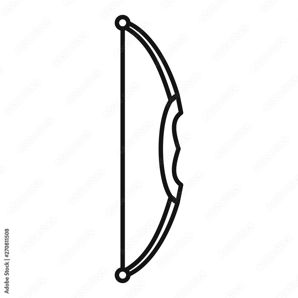 Archery bow icon. Outline archery bow vector icon for web design isolated on white background Archery bow icon. Outline archery bow vector icon for web design isolated on white background