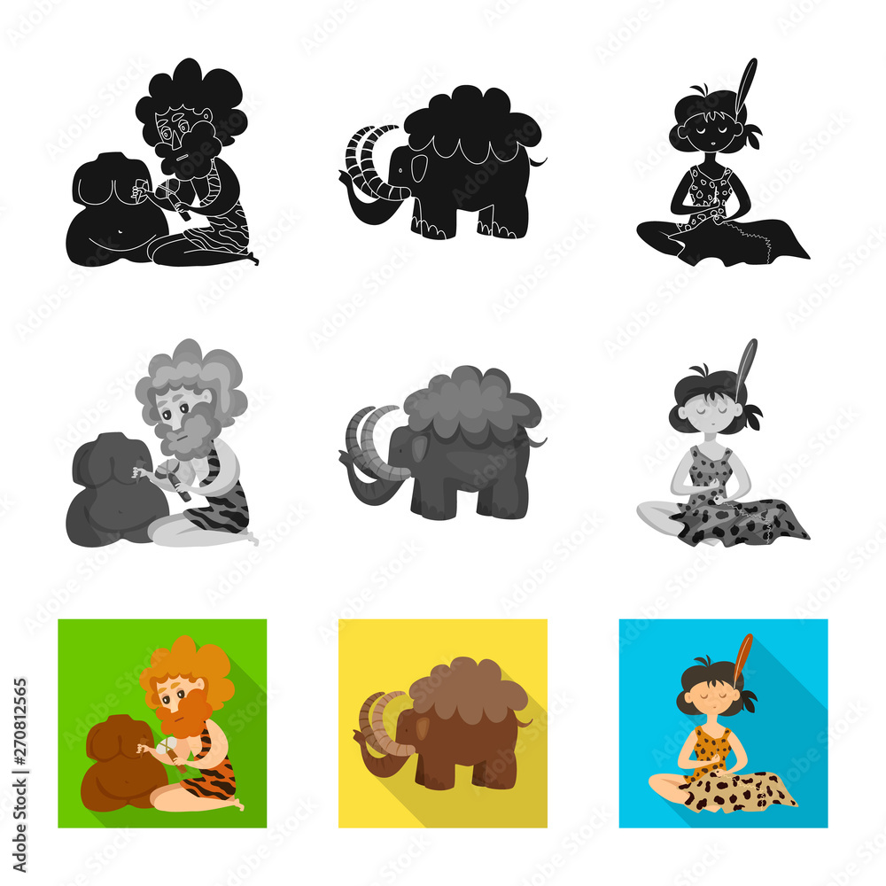 Vector illustration of evolution  and prehistory icon. Collection of evolution  and development  stock vector illustration.