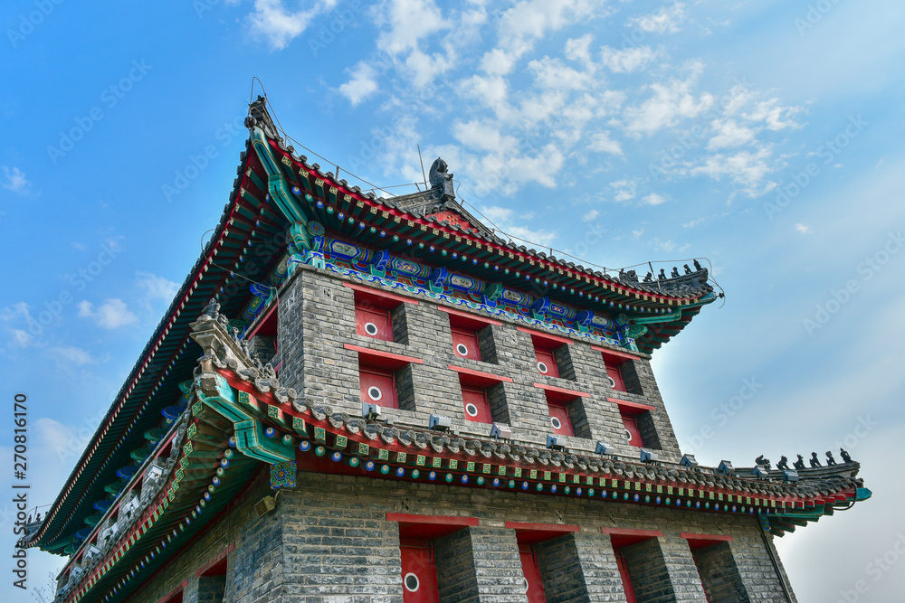 The ancient building of the Shanhaiguan arrow tower, in Hebei, Qinhuangdao, Shanhaiguan, Qinhuangdao, China. The ancient building of the Shanhaiguan arrow tower, in Hebei, Qinhuangdao, Shanhaiguan, Qinhuangdao, China.