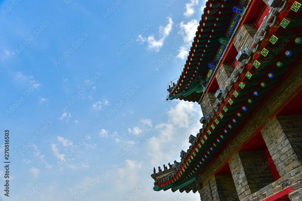 The ancient building of the Shanhaiguan arrow tower, in Hebei, Qinhuangdao, Shanhaiguan, Qinhuangdao, China.