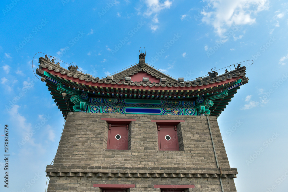 The ancient building of the Shanhaiguan arrow tower, in Hebei, Qinhuangdao, Shanhaiguan, Qinhuangdao, China. The ancient building of the Shanhaiguan arrow tower, in Hebei, Qinhuangdao, Shanhaiguan, Qinhuangdao, China.
