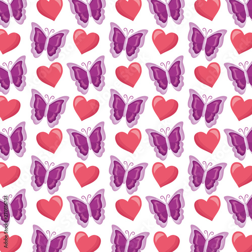 butterfly hearts love