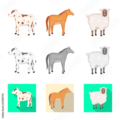 Isolated object of breeding and kitchen icon. Set of breeding and organic vector icon for stock.