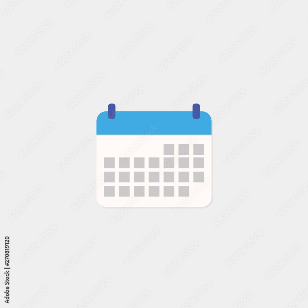 Vector calendar icon with blue header. Useful for schedule, plans and journals. - Vector Vector calendar icon with blue header. Useful for schedule, plans and journals. - Vector