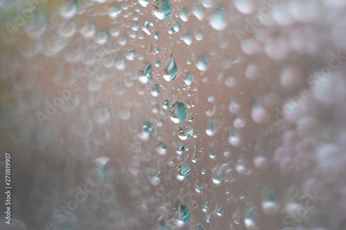 water drops on glass